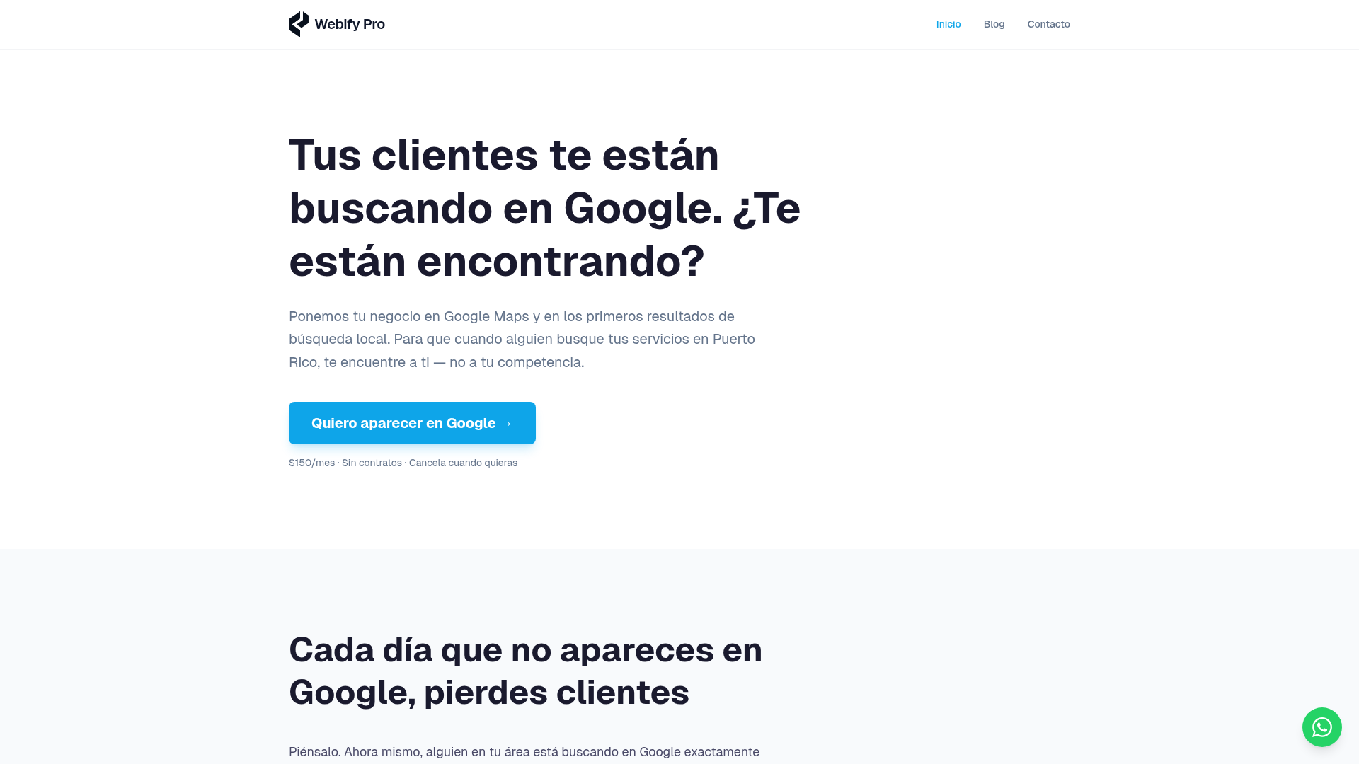 The redesigned site with trust-building blues and clean whites